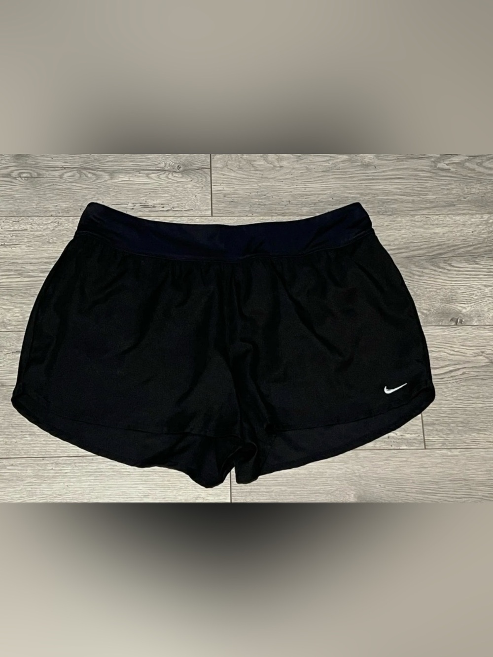 1X Plus Womens NIKE Swim Essential Solid Element Boardshorts Shorts Black